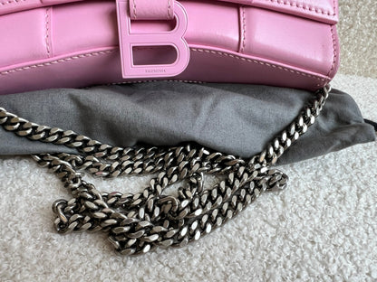 Balenciaga Pink Hourglass Wallet on Chain (RRP £1190)