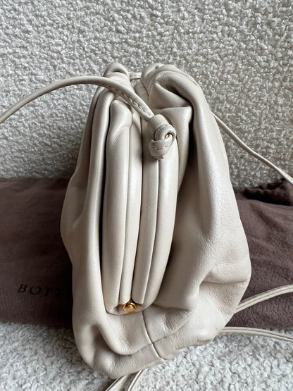 Bottega Veneta Cream Mini Pouch Clutch