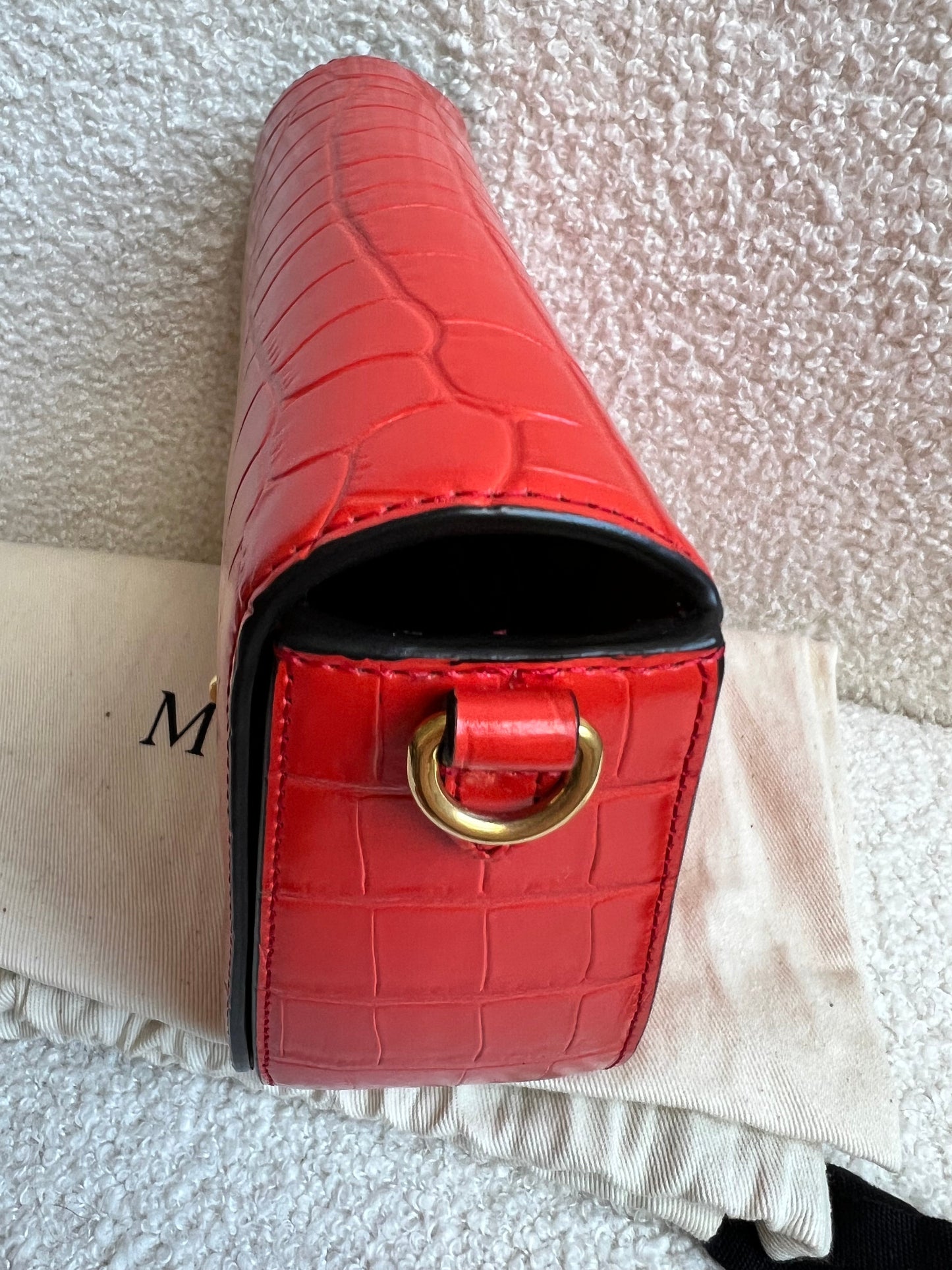 Mulberry Red Croc Small Darley Satchel  (RRP £599)