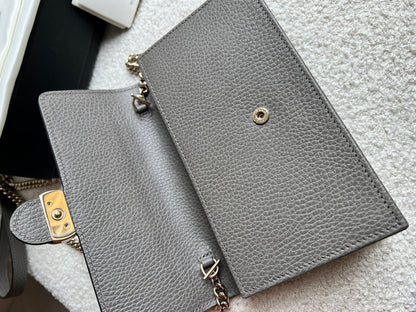 Gucci Dollar Grey Interlocking Chain Wallet