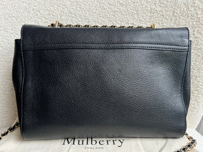 Mulberry Black Medium Lily with Gold Hardware (RRP £1195)