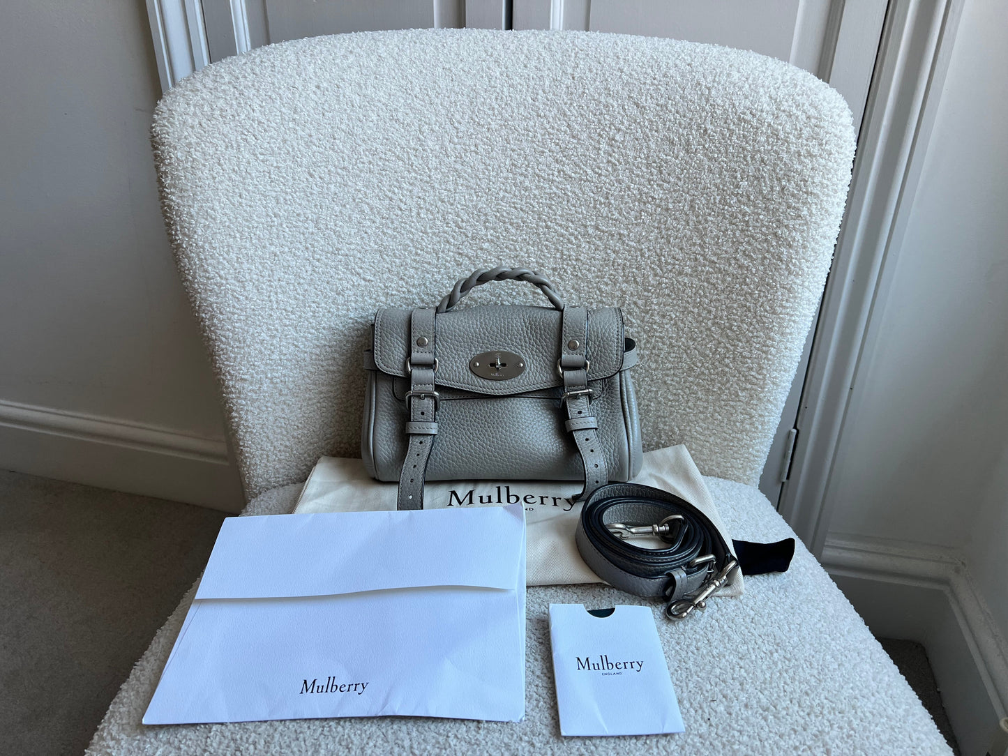 Mulberry Pale Grey Mini Alexa (RRP £1095)