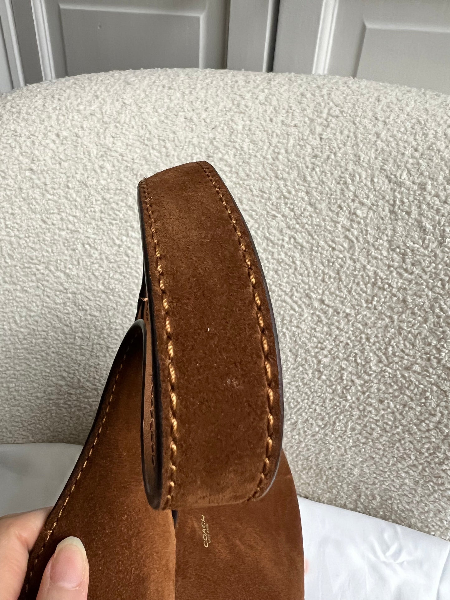 Coach Brown Suede Brooklyn 28 Shoulder Bag (RRP £350)