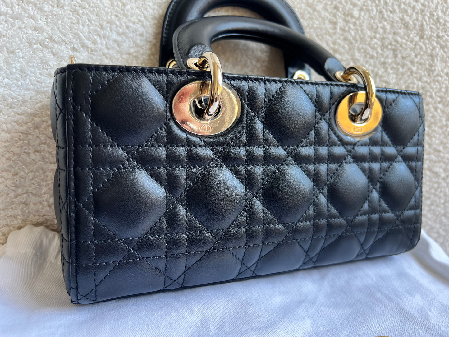 Dior Small Lady D-Joy Bag Black Cannage Lambskin (RRP £3,800)
