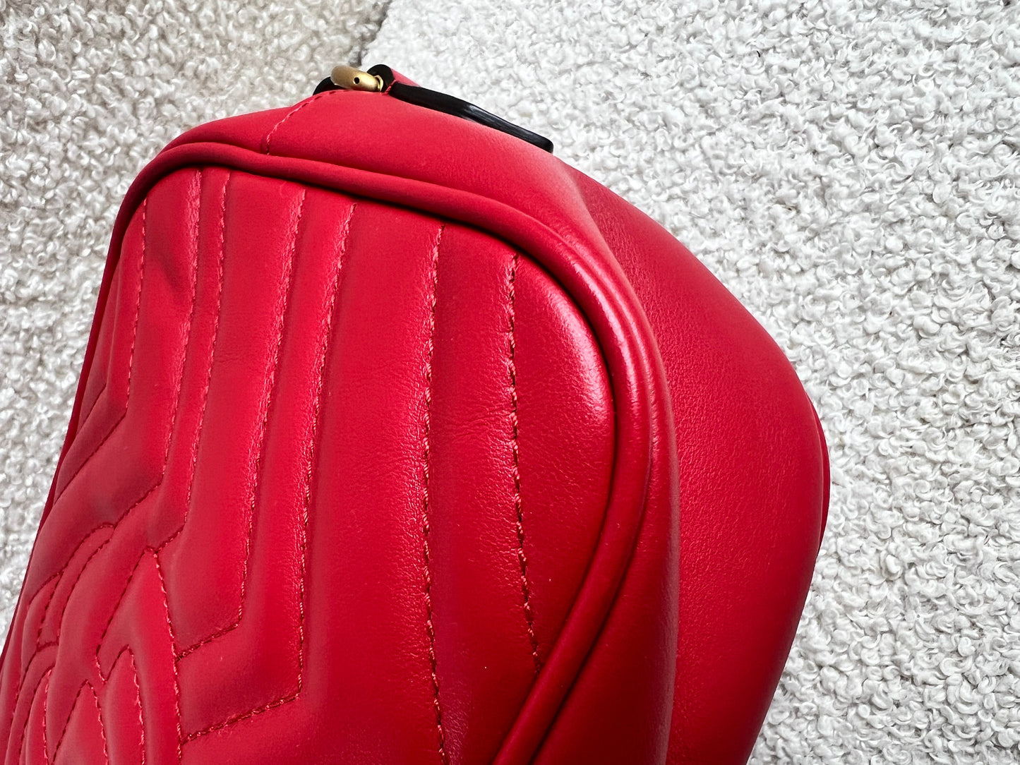 Gucci GG Red Marmont Small Shoulder Bag (RRP £1,440)