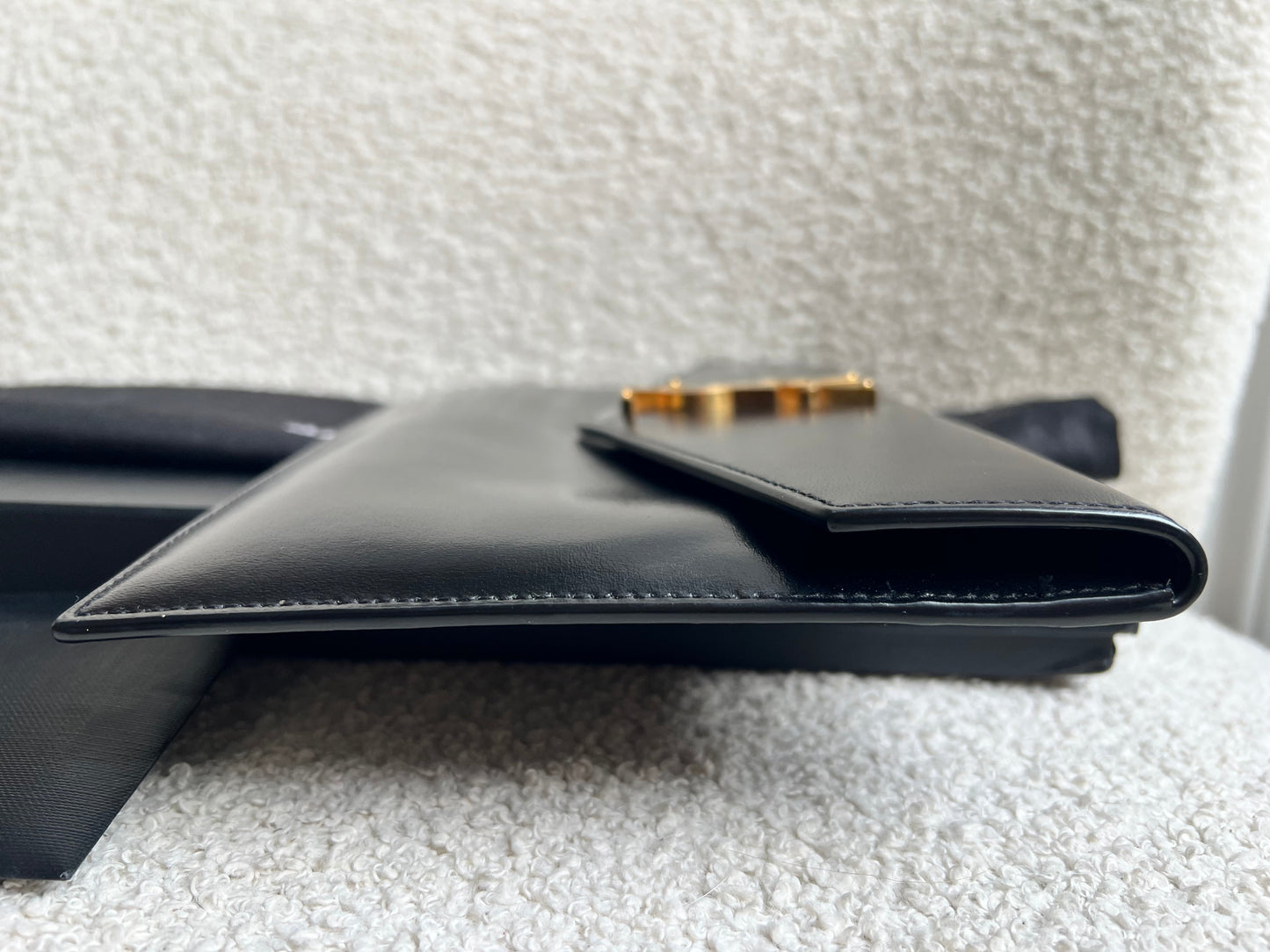Yves Saint Laurent (YSL) Black Uptown Pouch Clutch (RRP £580)