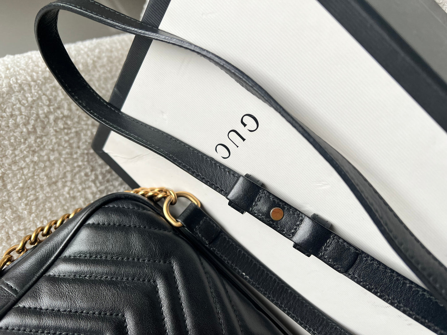 Gucci GG Black Marmont Small Shoulder Bag (RRP £1440)