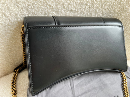 Balenciaga Black Hourglass Wallet on Chain (RRP £1190)