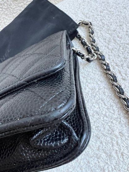 Chanel Wallet on Chain in Black Caviar Silver Hardware (RRP £2,930)