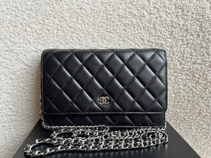 Chanel Wallet on Chain in Black Lambskin Silver Hardware (RRP £2,930)