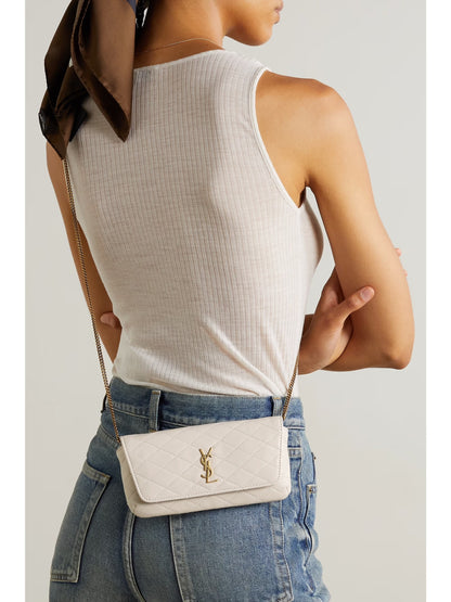 Yves Saint Laurent (YSL) Blanc Vintage Gaby Phone Pouch (RRP £920)