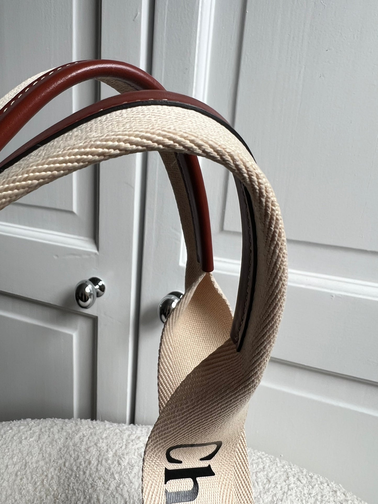 Chloe Medium Black Wool Woody Tote Bag