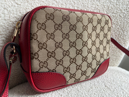 Gucci Bree GG Canvas Red Small Messenger Bag