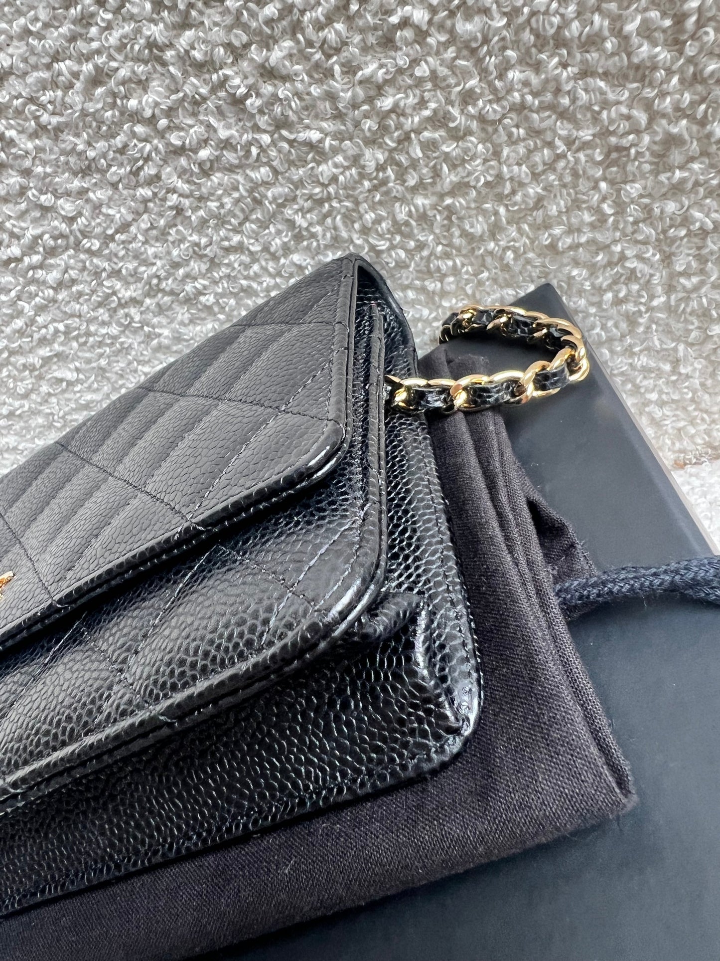 Chanel Black Caviar Wallet on Chain (RRP £2,930)
