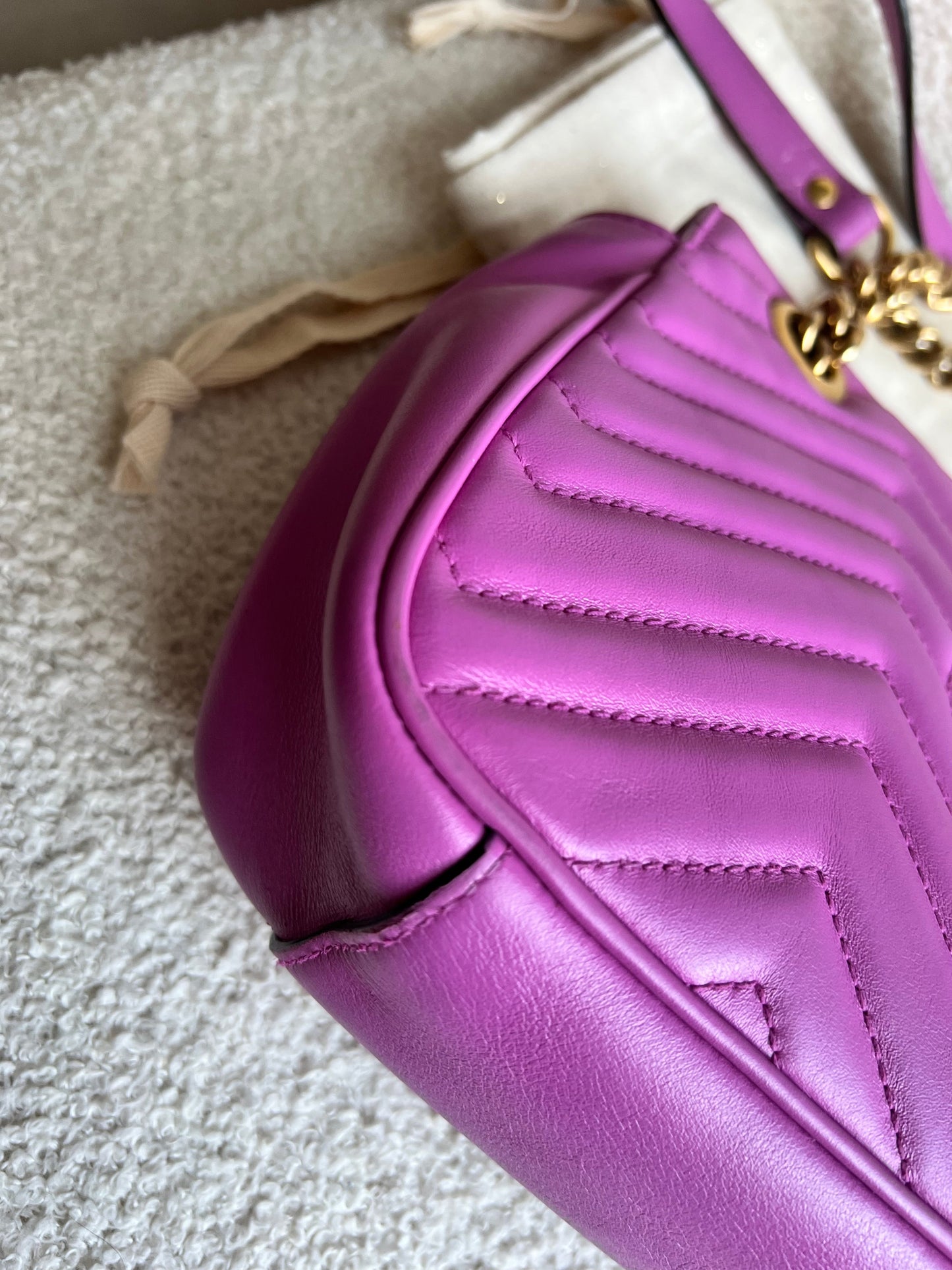 Gucci GG Hot Pink Marmont Small Shoulder Bag (RRP £2070)