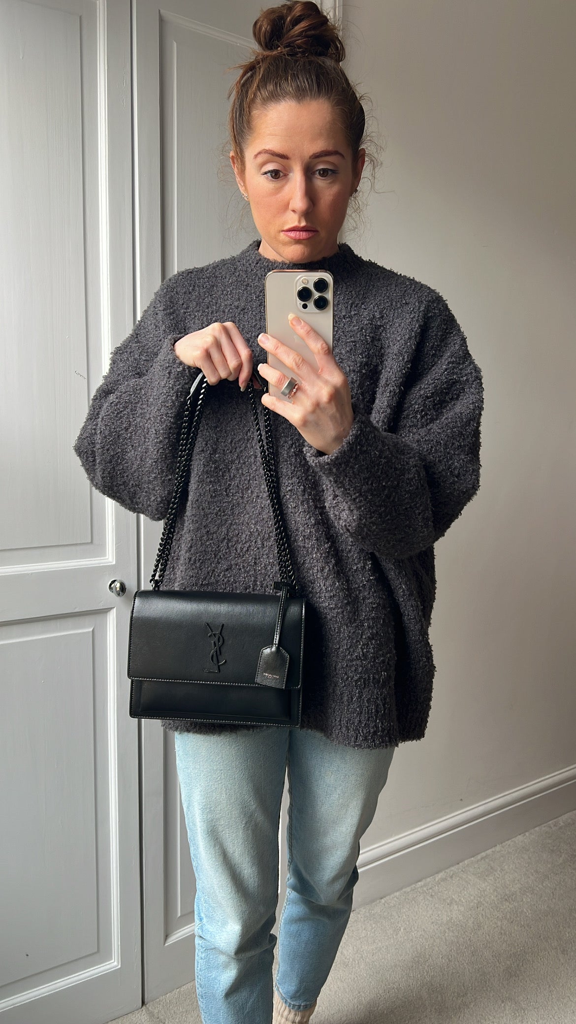 Yves Saint Laurent (YSL) Black on Black Medium Sunset (RRP £1,950)
