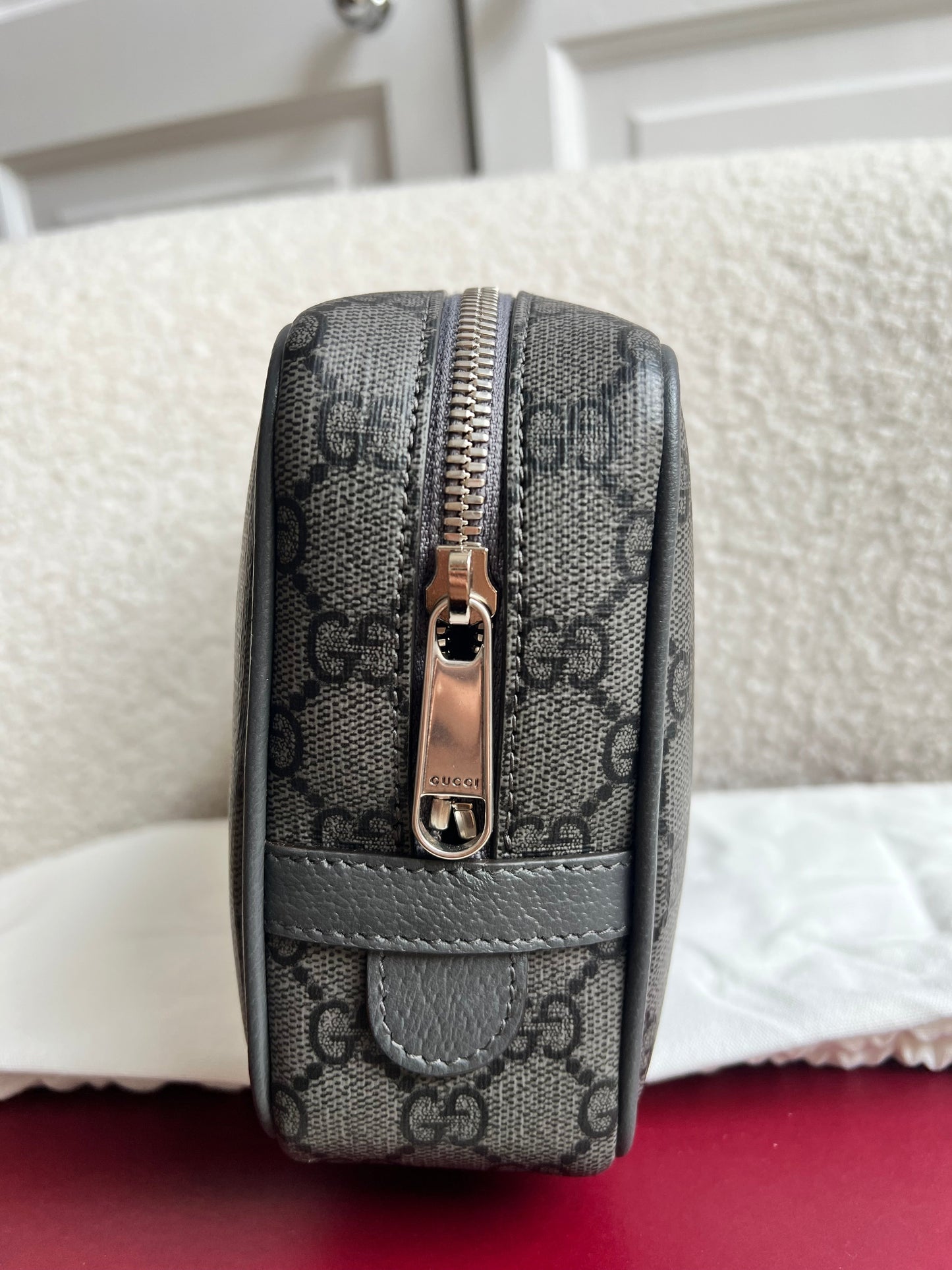 Gucci Grey / Black Supreme Toiletries Bag (RRP £575)