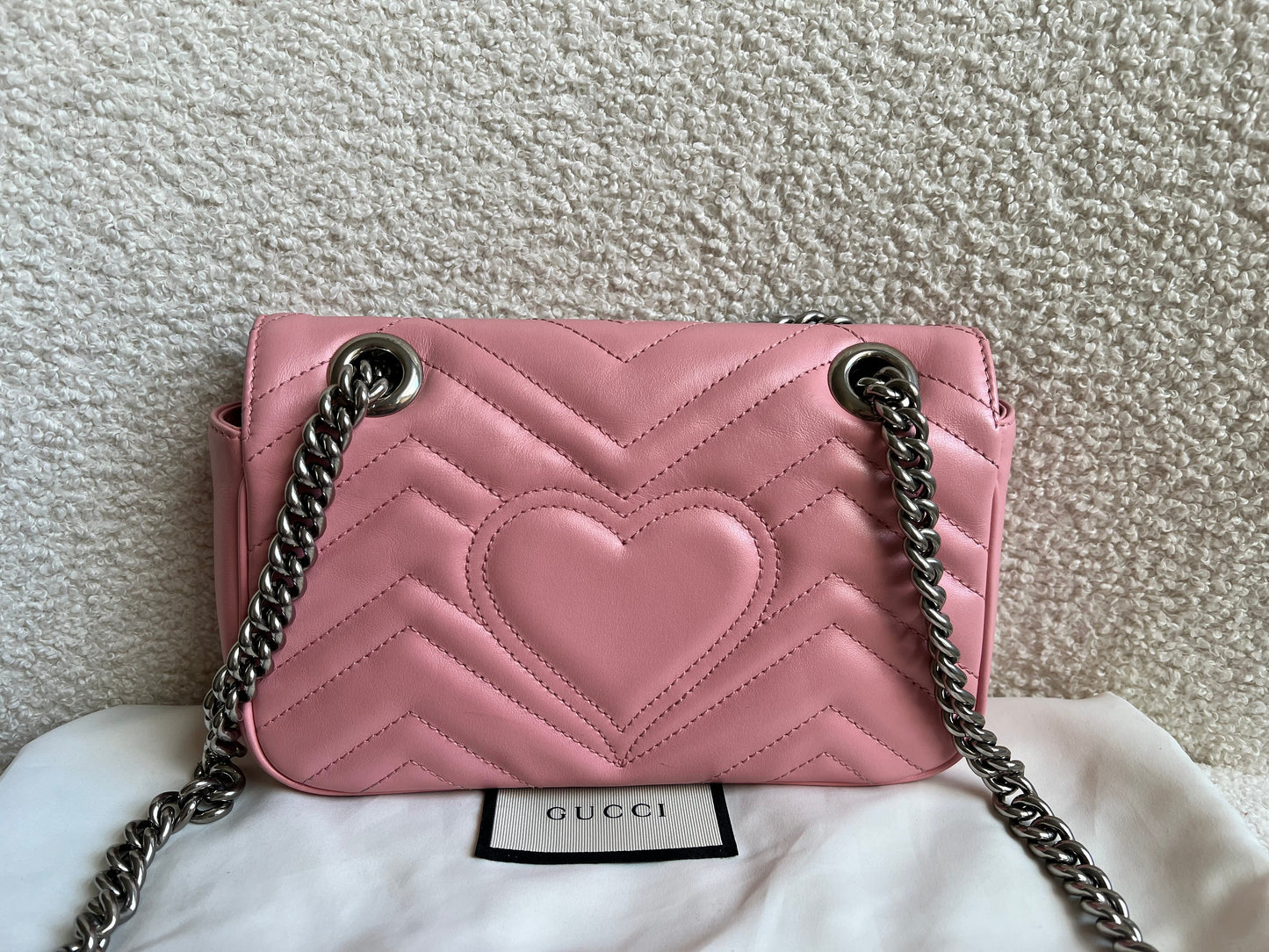 Gucci GG Pale Pink Marmont Mini Shoulder Bag (RRP £1,890)
