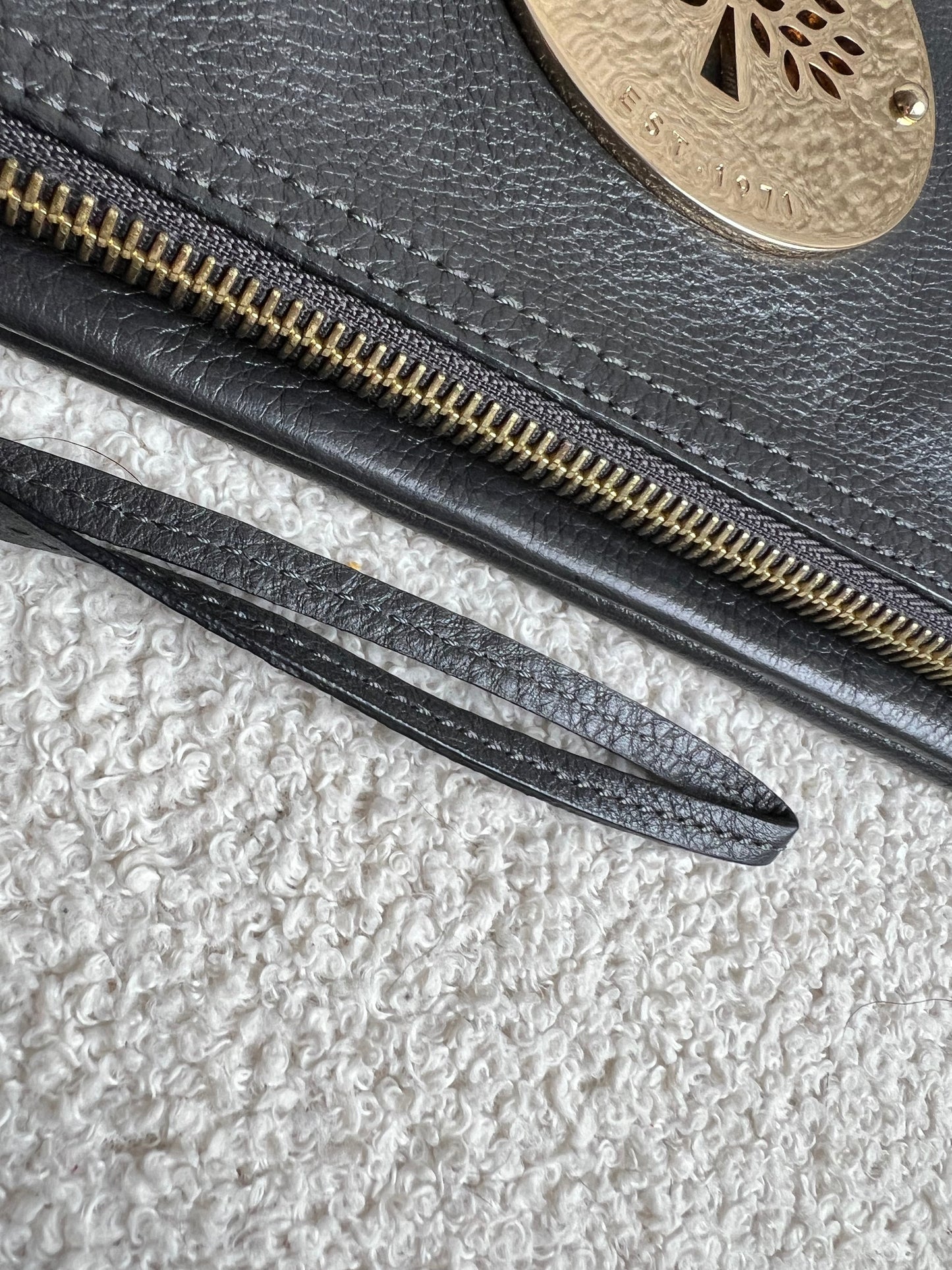 Mulberry Dark Grey Daria Clutch (RRP £550)