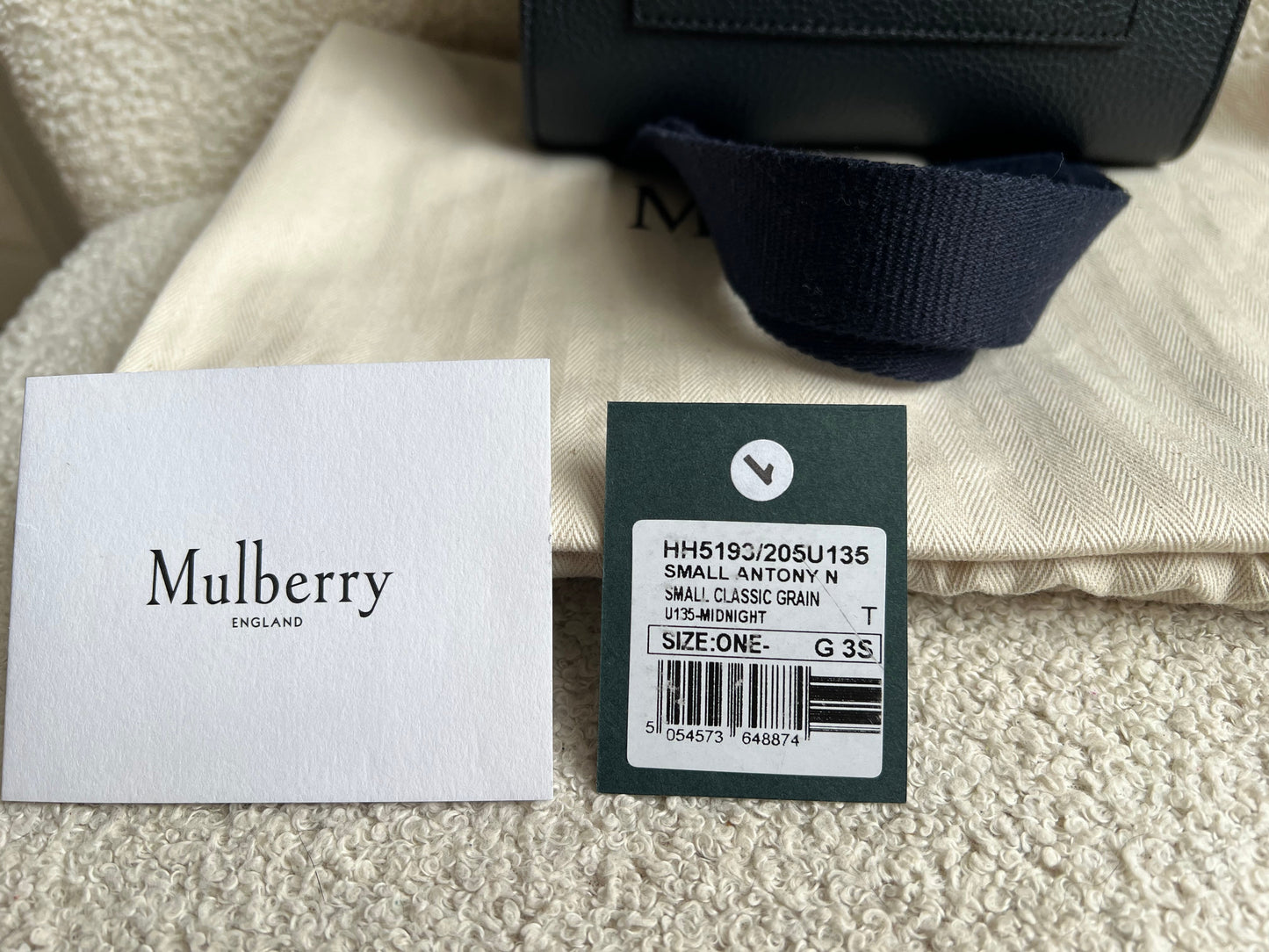 Mulberry Small Midnight Antony (RRP £595)