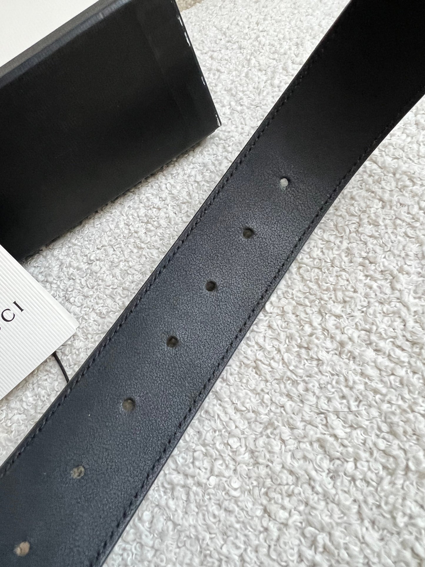 Gucci GG Marmont Black Wide Leather Belt with Shiny Gold Buckle (RRP £410)