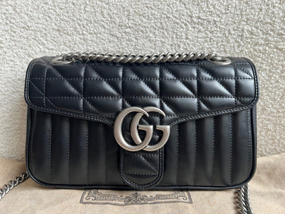 Gucci GG Black Aria Marmont Small Shoulder Bag (RRP £1800)