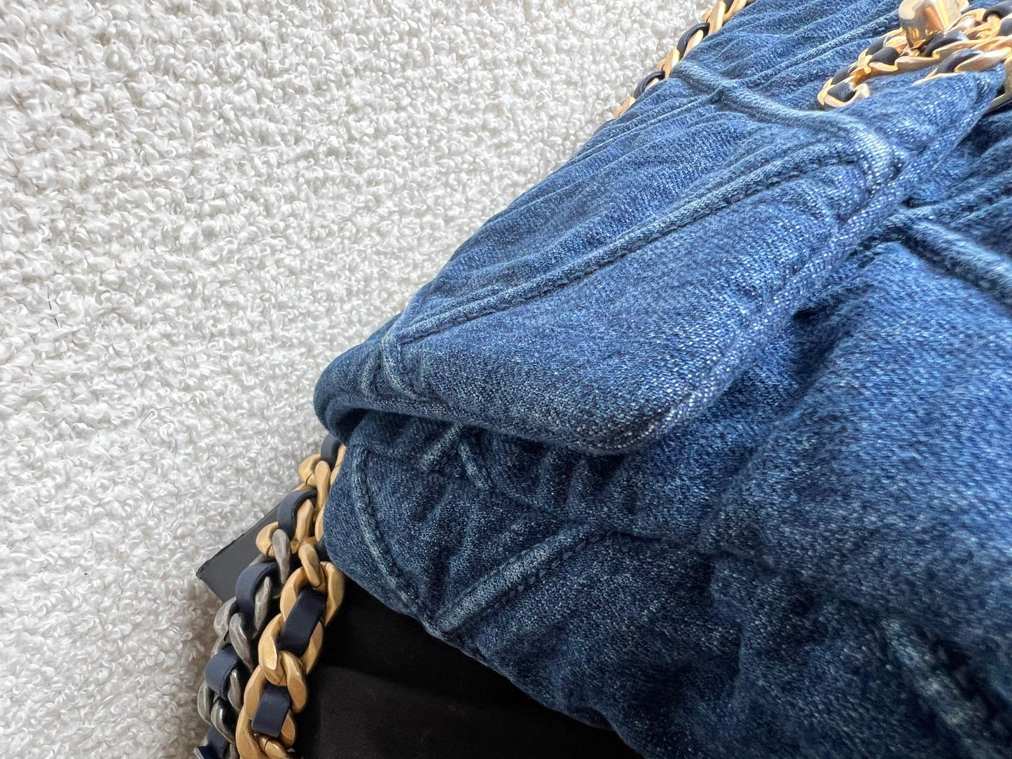 Chanel Small 19 in Blue Denim