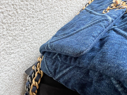 Chanel Small 19 in Blue Denim