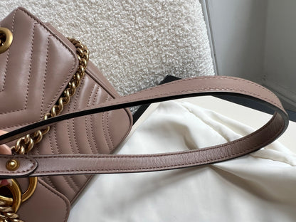 Gucci GG Dusty Pink Marmont Small Shoulder Bag (RRP £2070)
