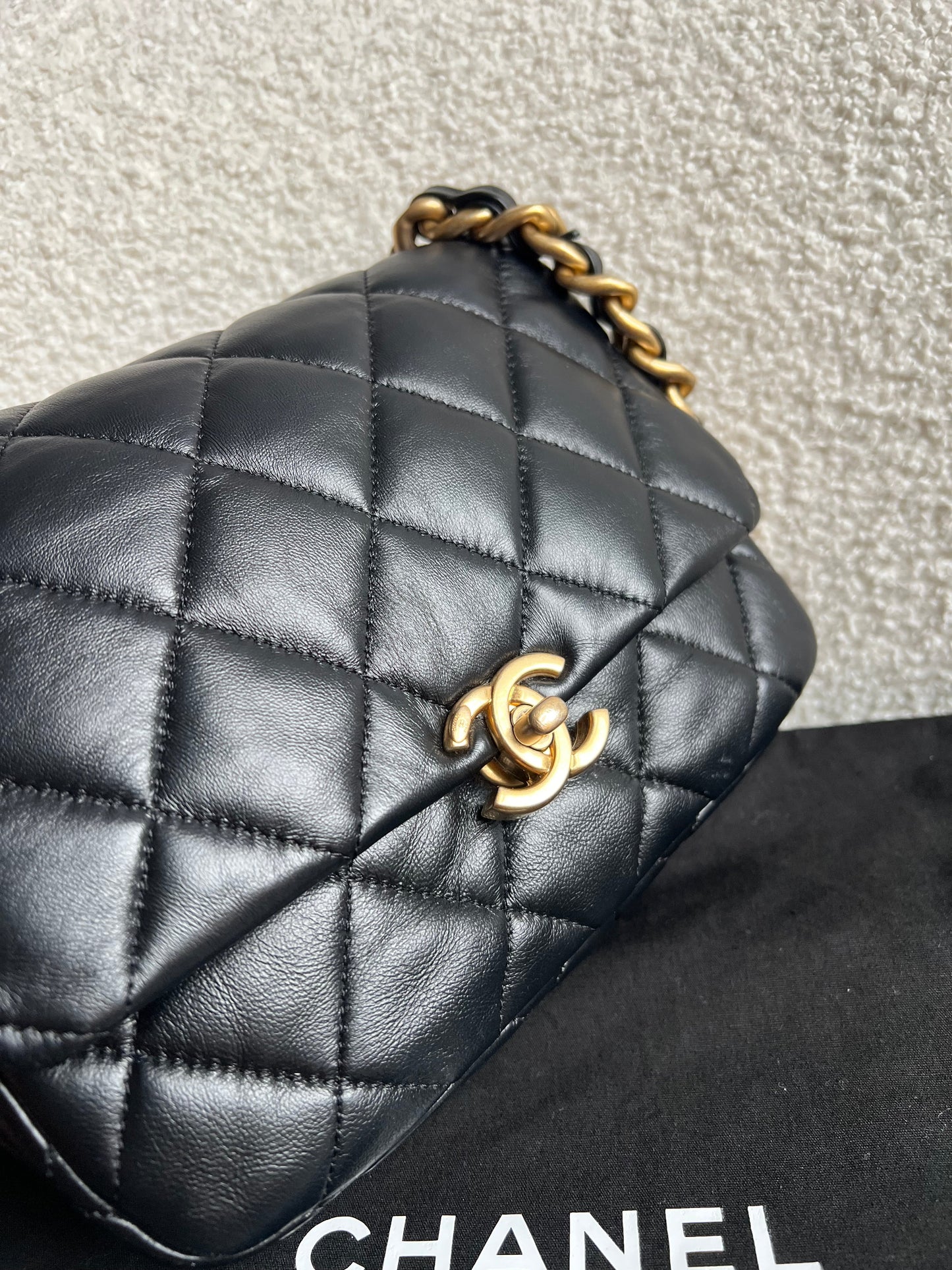 Chanel Candy Chain Mini Flap in Black Lambskin