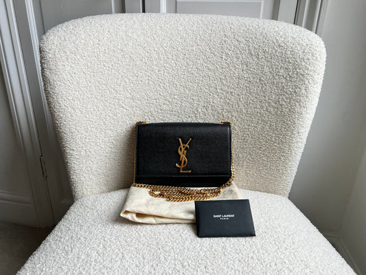 Yves Saint Laurent (YSL) Black Small Kate with Gold Hardware (RRP £1,550)