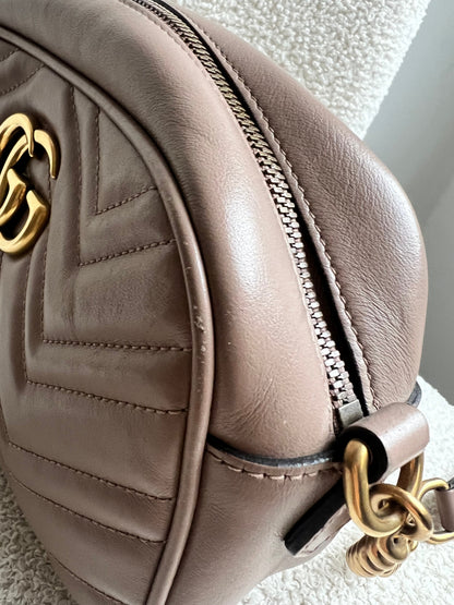 Gucci GG Marmont Dusty Pink Small Shoulder Bag (RRP £1440)
