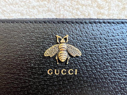 Gucci Black Animalier Wallet Zip Around (RRP £530)