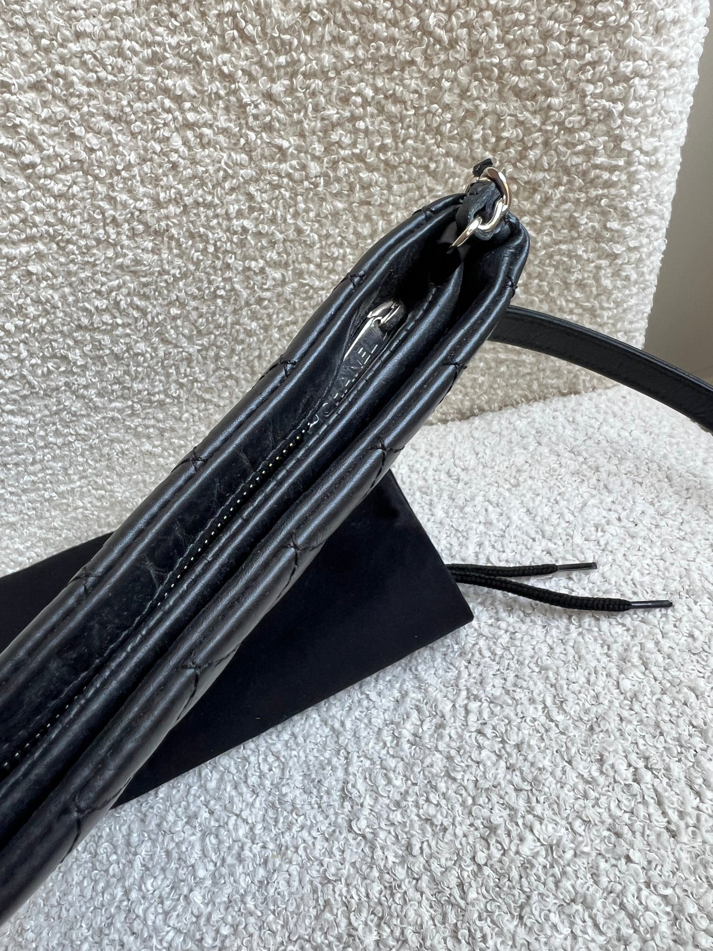 Chanel Black Quilted Messenger Bag