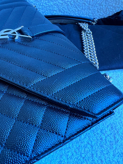 Yves Saint Laurent (YSL) Black Medium Envelope Bag (RRP £2,235)