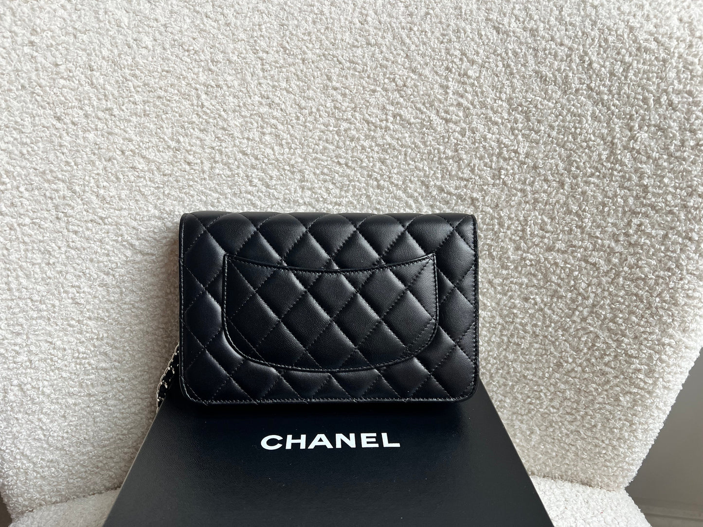 Chanel Wallet on Chain in Black Lambskin Silver Hardware (RRP £2,930)