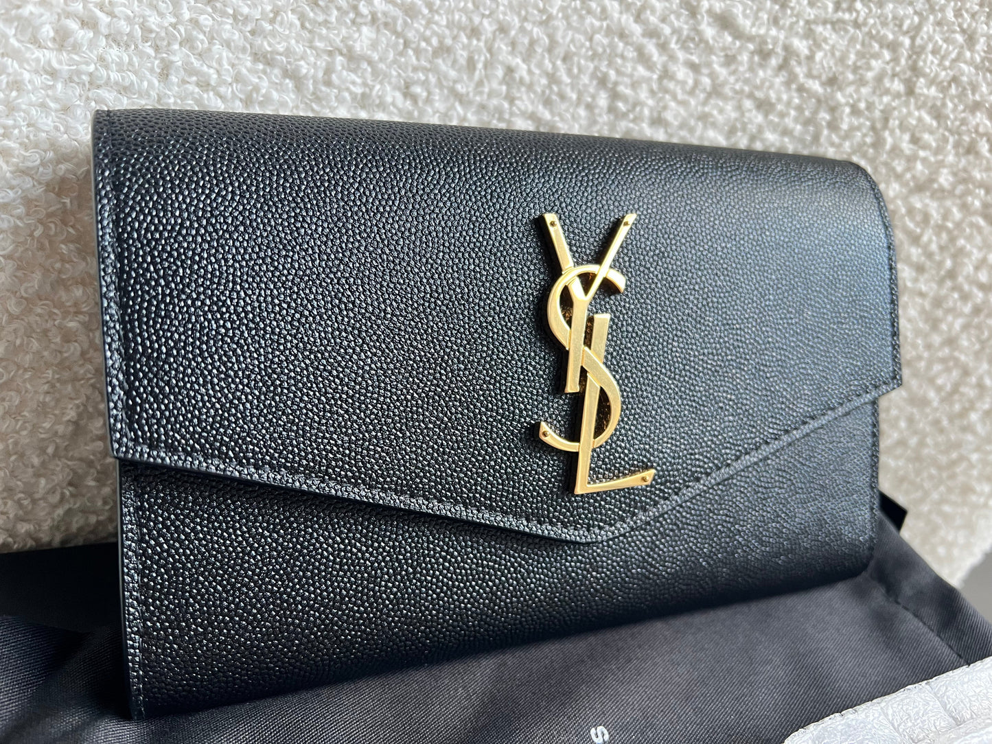 Yves Saint Laurent (YSL) Black Uptown Chain Wallet (RRP £1110)