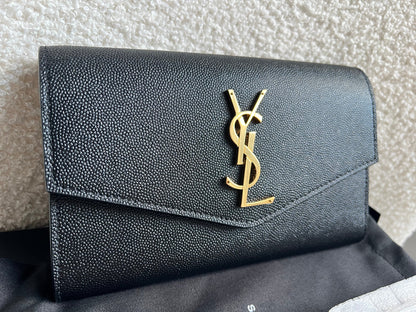Yves Saint Laurent (YSL) Black Uptown Chain Wallet (RRP £1110)