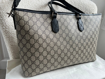 Gucci GG Supreme Coated Canvas Convertible Zip Tote