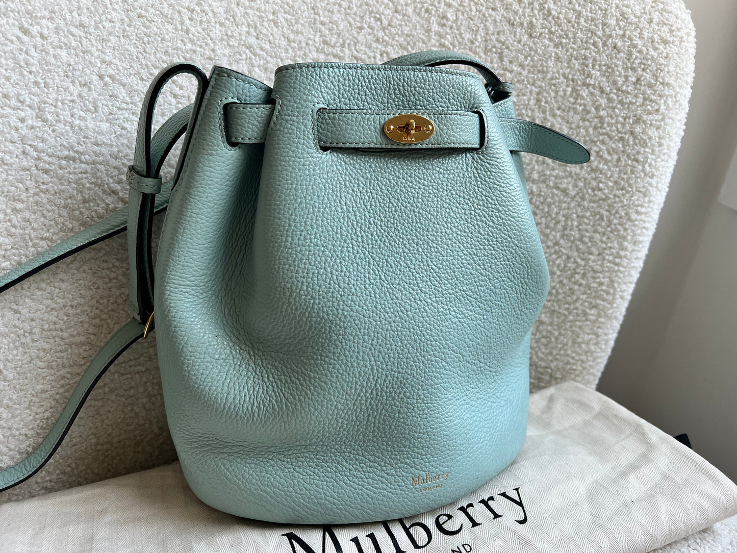 Mulberry Acrylic Green Abbey Bucket Bag (RRP £695)