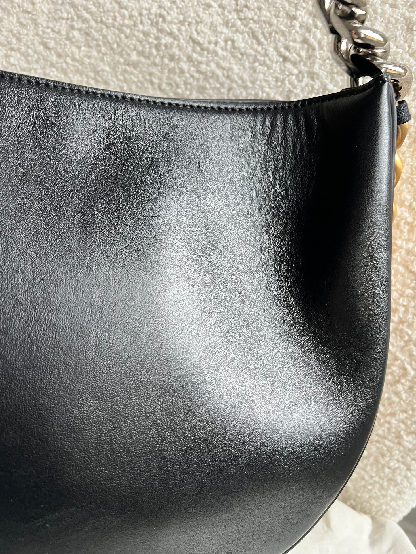Stella McCartney Frayme Black Faux Leather Bag (RRP £1490)