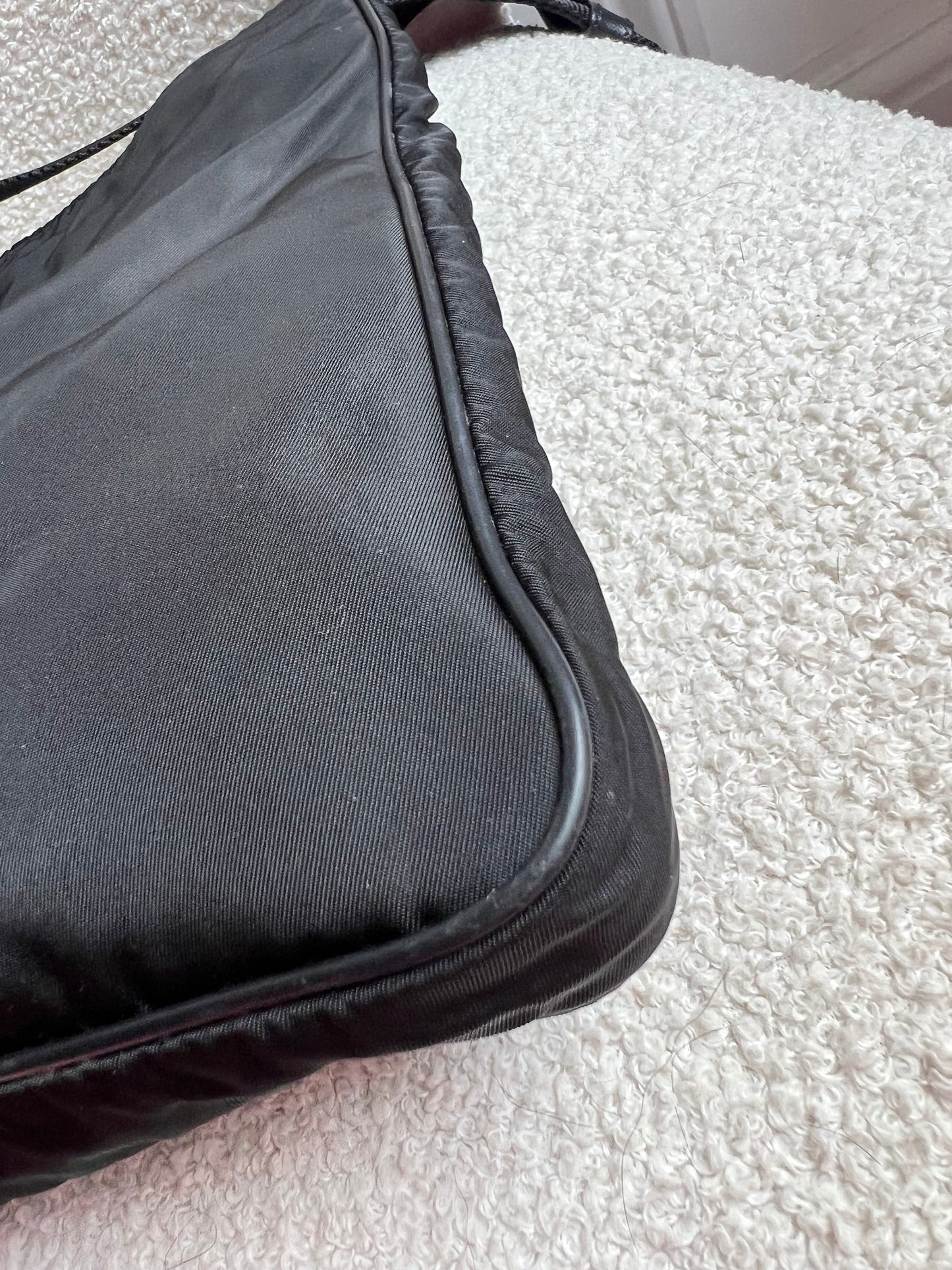 Prada Tessuto Nylon Black Messenger Bag
