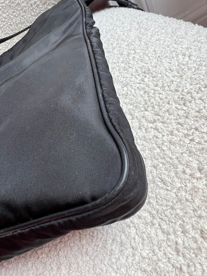 Prada Tessuto Nylon Black Messenger Bag