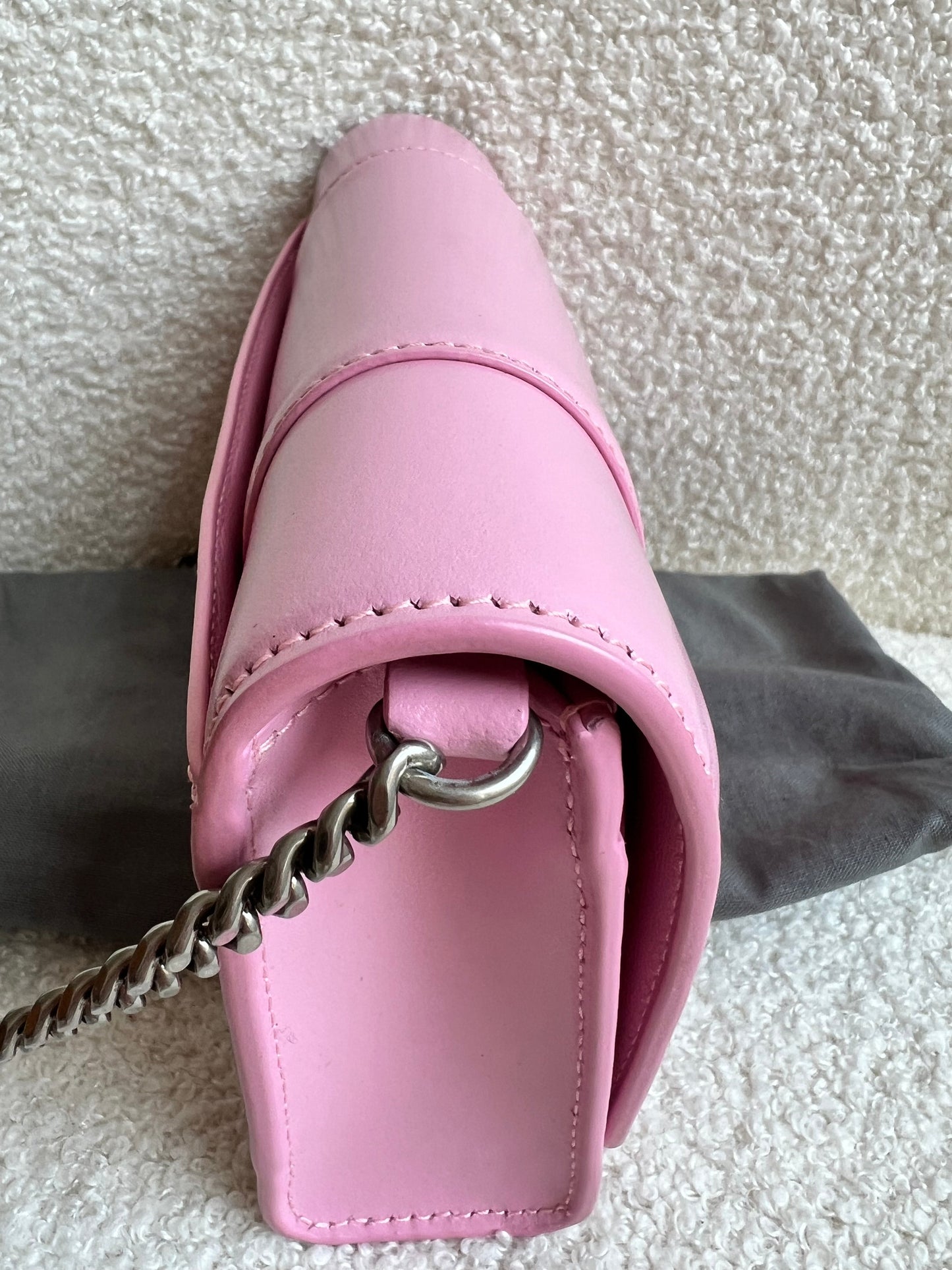Balenciaga Pink Hourglass Wallet on Chain (RRP £1190)