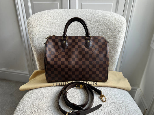 Louis Vuitton Speedy Bandouliere 30 Damier Ebene (RRP £1490)