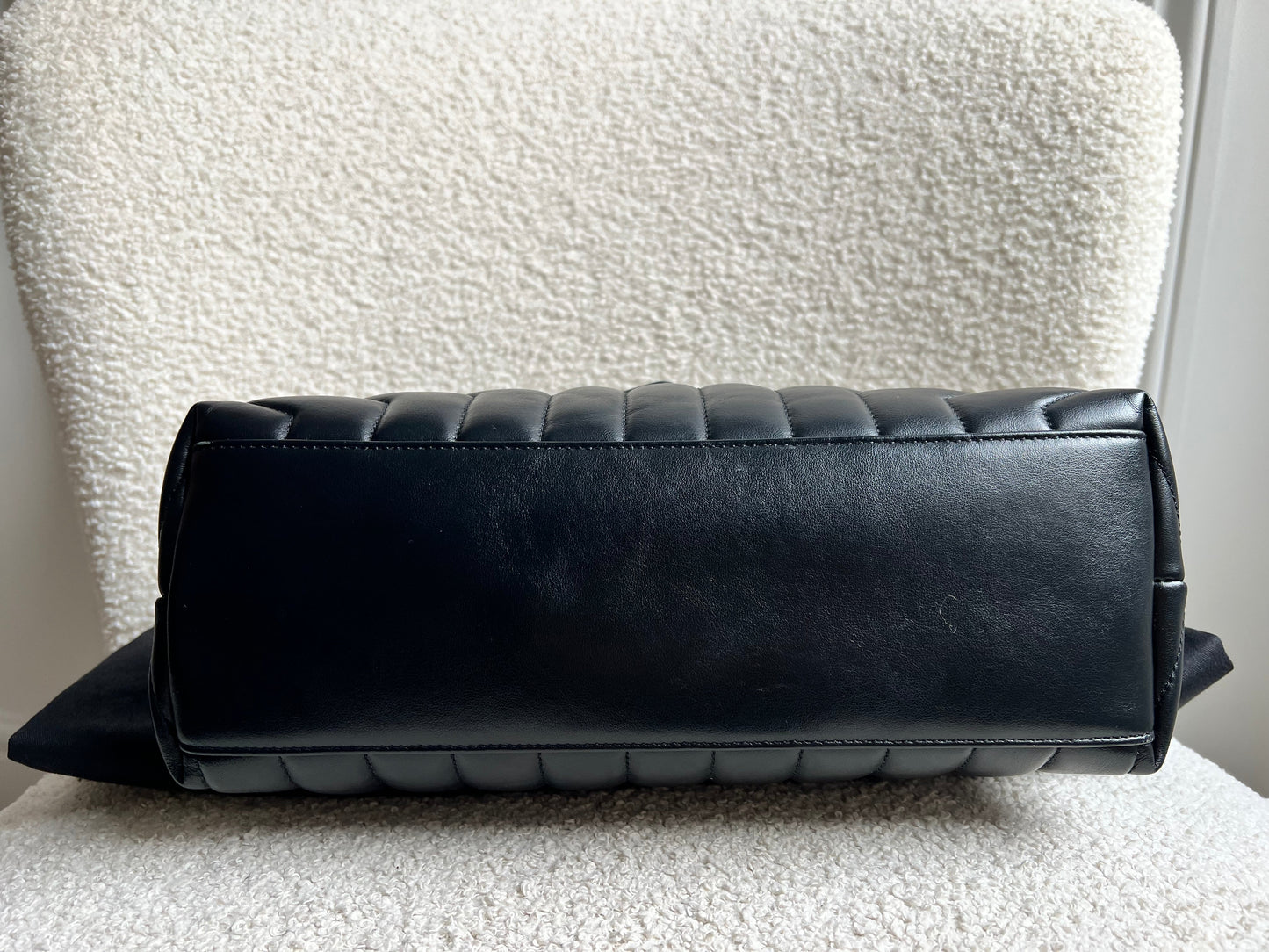 Yves Saint Laurent (YSL) Medium Black Lou Lou Silver Hardware