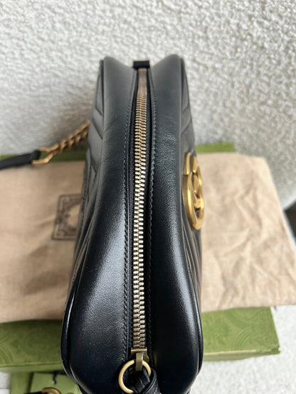 Gucci GG Black Marmont Small Shoulder Bag (RRP £1440)
