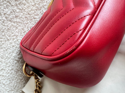 Gucci GG Red Marmont Small Shoulder Bag (RRP £1,440)