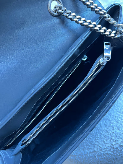 Yves Saint Laurent (YSL) Medium Grey Lou Lou Silver Hardware