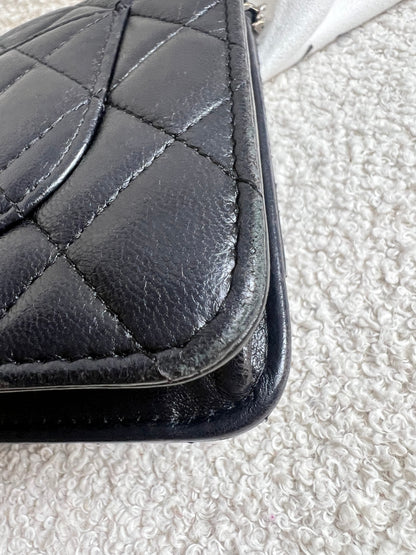 Chanel Wallet on Chain in Black Lambskin Silver Hardware (RRP £2,820)